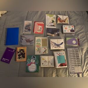 Box of miscellaneous unused greeting cards 50+